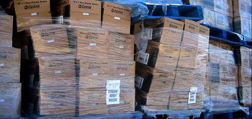 un safe products on a pallet